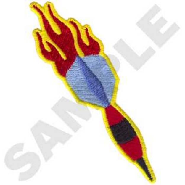 Picture of Flaming Dart Machine Embroidery Design