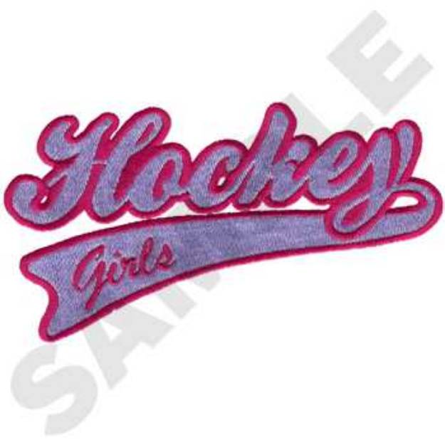 Picture of Girls Hockey Machine Embroidery Design