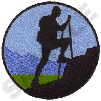 Hiking Logo Machine Embroidery Design