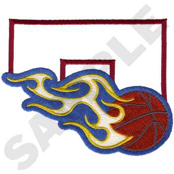 Basketball Machine Embroidery Design