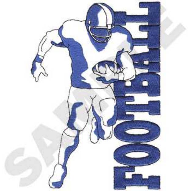 Picture of Football Run Machine Embroidery Design