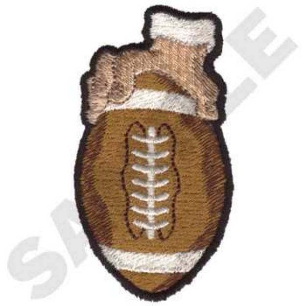 Picture of Football Hand Machine Embroidery Design