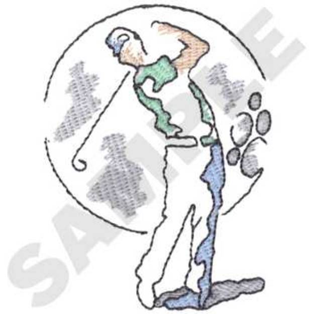 Picture of Golf Outline Machine Embroidery Design