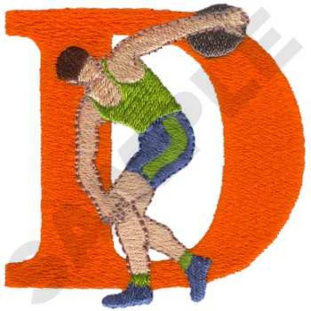 Picture of Discus Throw Machine Embroidery Design