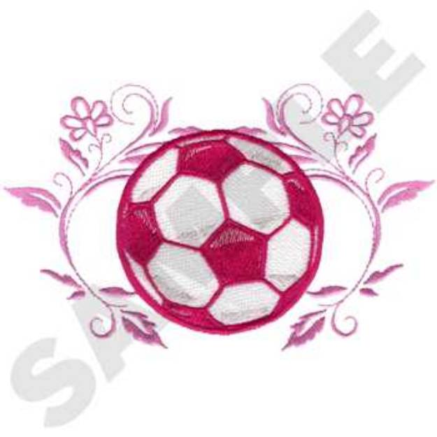 Picture of Girls Soccer Machine Embroidery Design