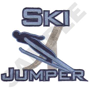 Ski Jumper Machine Embroidery Design
