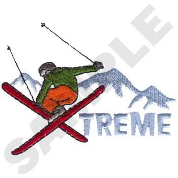 Ski Xtreme Machine Embroidery Design