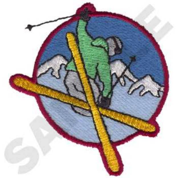 Picture of Ski Logo Machine Embroidery Design