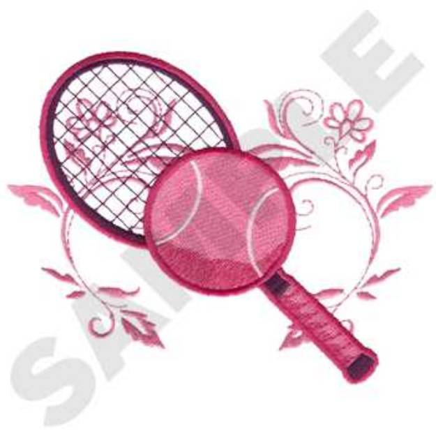Picture of Girls Tennis Machine Embroidery Design