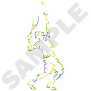 Tennis Outline Machine Embroidery Design