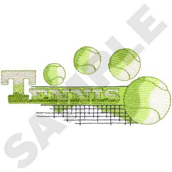 Tennis Net Machine Embroidery Design