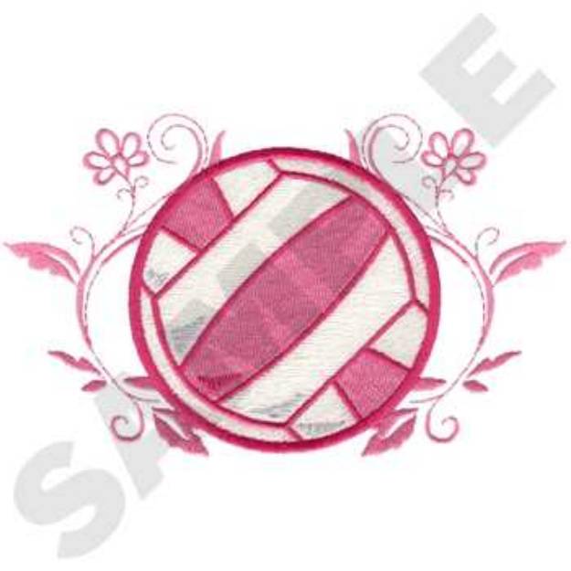 Picture of Girls Volleyball Machine Embroidery Design
