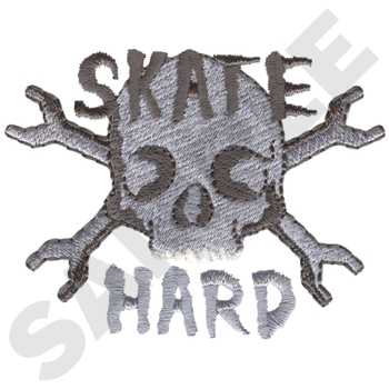 Skate Hard Machine Embroidery Design
