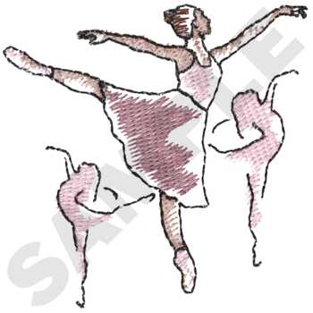 Ballet Machine Embroidery Design