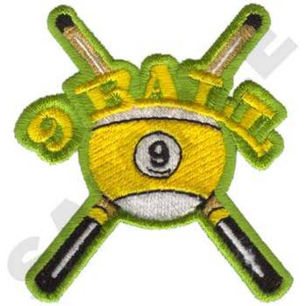 Picture of Nine Ball Machine Embroidery Design