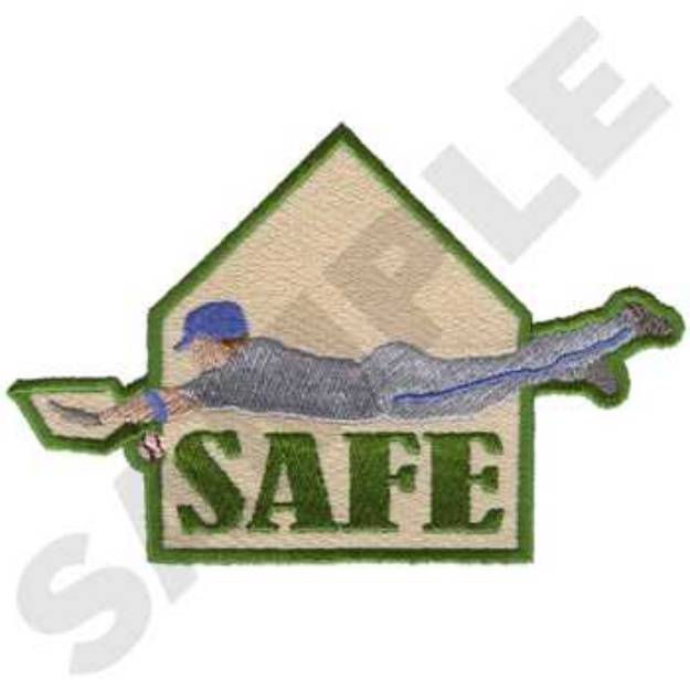 Picture of Baseball Safe Machine Embroidery Design