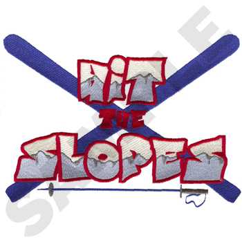 Hit The Slopes Machine Embroidery Design