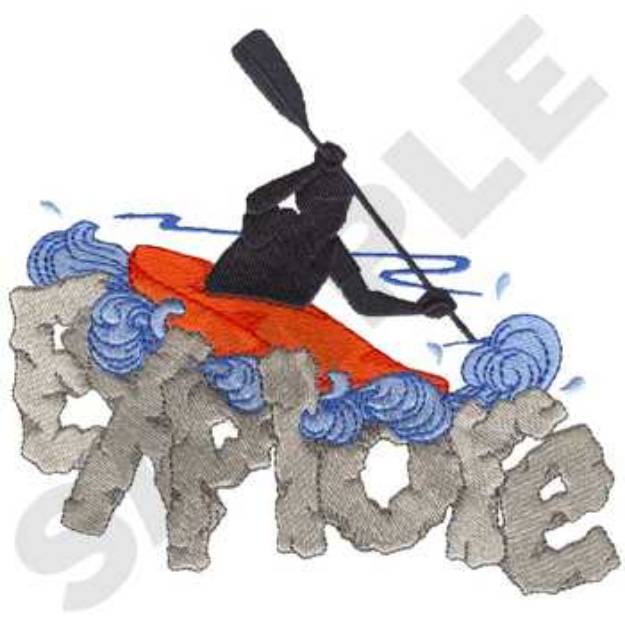 Picture of Kayaking Machine Embroidery Design