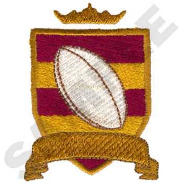 Picture of Rugby Crest Machine Embroidery Design