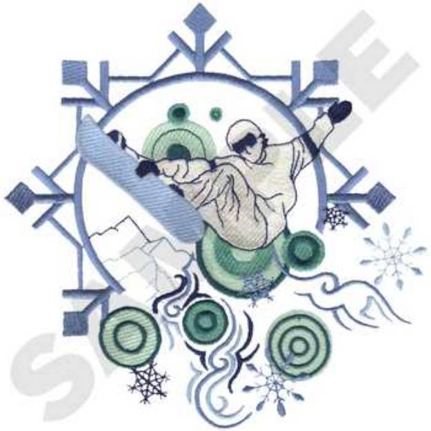 Picture of Snowboarding Machine Embroidery Design
