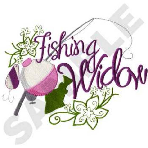 Picture of Fishing Widow Machine Embroidery Design