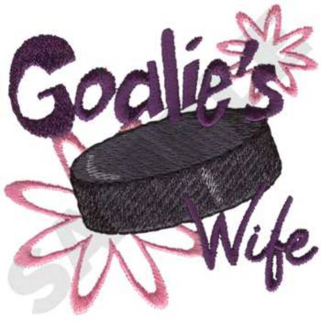 Picture of Goalies Wife Machine Embroidery Design