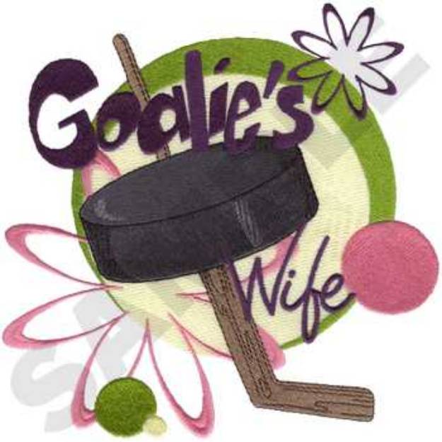 Picture of Goalies Wife Machine Embroidery Design