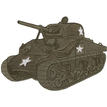 Sherman Tank Machine Embroidery Design