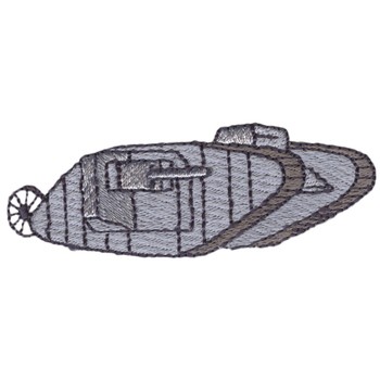 WWI Mark 1 Tank Machine Embroidery Design