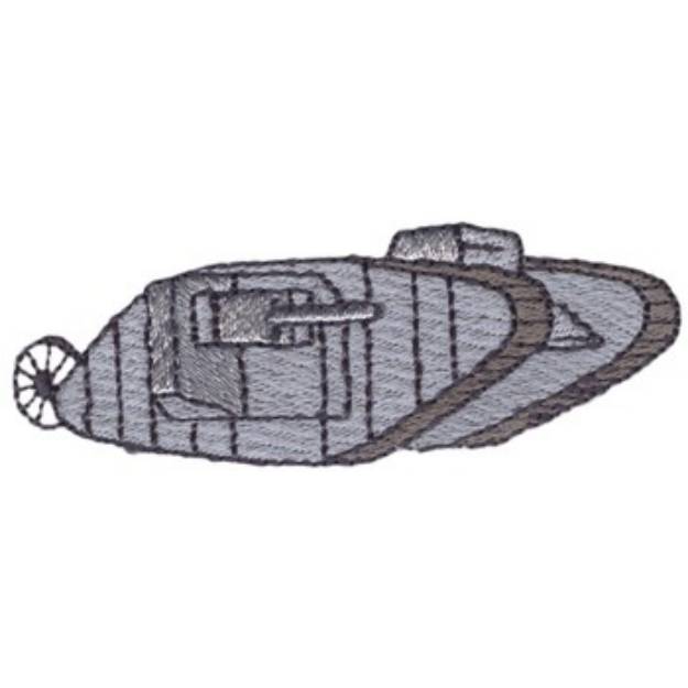 Picture of WWI Mark 1 Tank Machine Embroidery Design