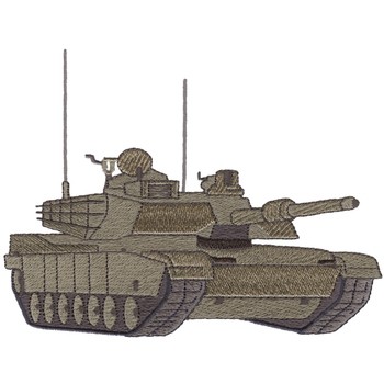 M1 Abrams Tank Machine Embroidery Design