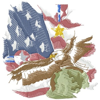 Military Logo Machine Embroidery Design