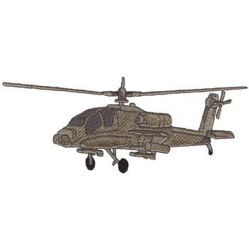 Apache Helicopter Machine Embroidery Design