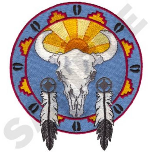 Picture of Indian Shield Machine Embroidery Design