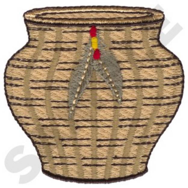 Picture of Native American Basket Machine Embroidery Design