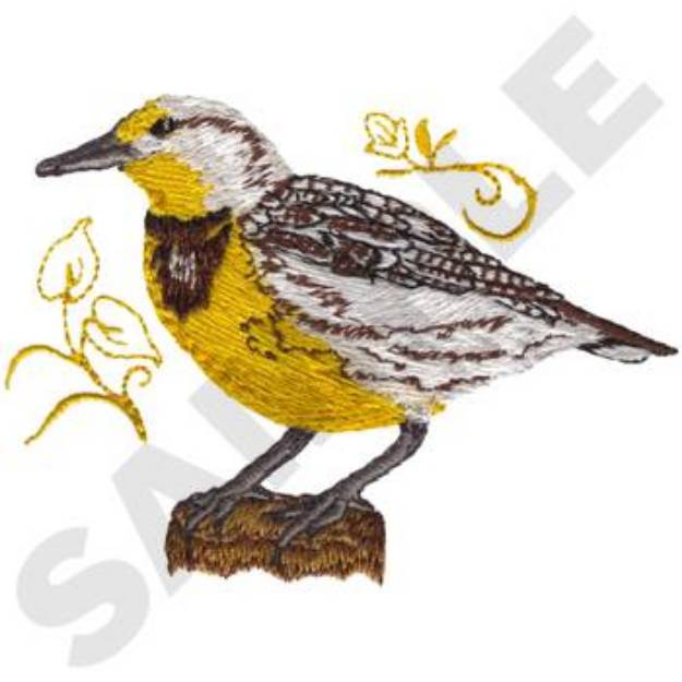 Picture of Western Meadowlark Machine Embroidery Design
