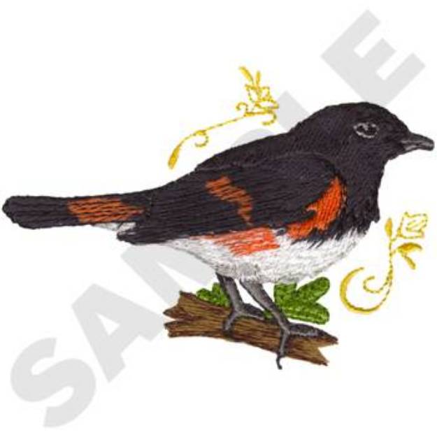Picture of American Redstart Machine Embroidery Design