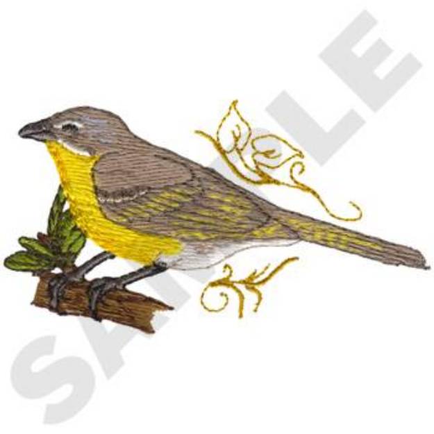 Picture of Yellow-breasted Chat Machine Embroidery Design