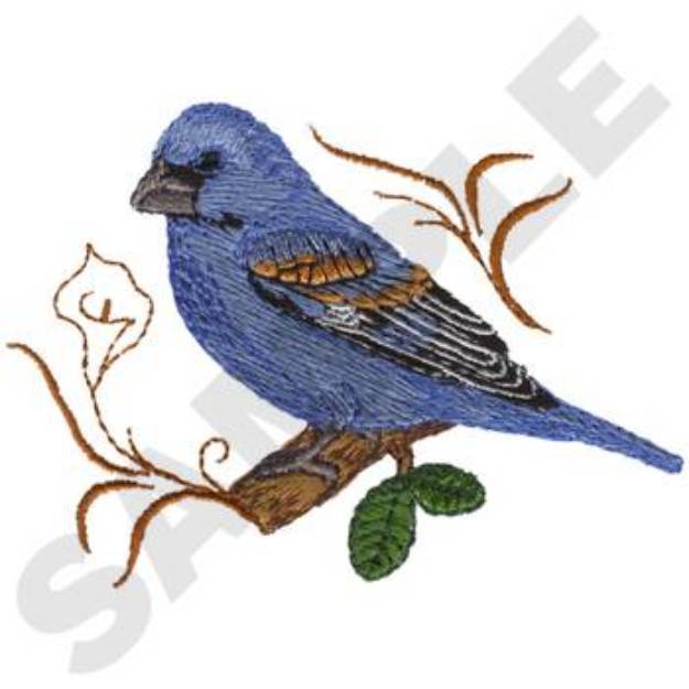 Picture of Blue Grosbeak Machine Embroidery Design