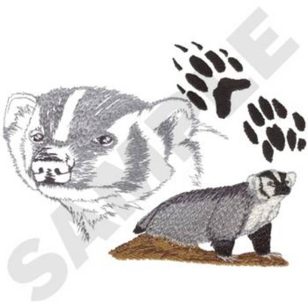 Picture of Badger Machine Embroidery Design