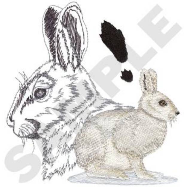 Picture of Snowshoe Hare Machine Embroidery Design
