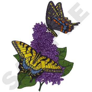 Swallowtail Butterflies Machine Embroidery Design