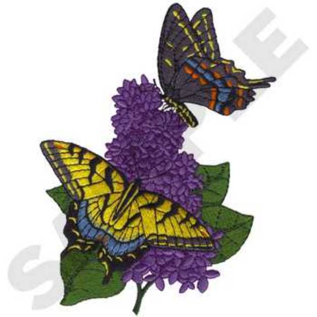 Picture of Swallowtail Butterflies Machine Embroidery Design