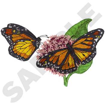 Monarch Butterflies Machine Embroidery Design
