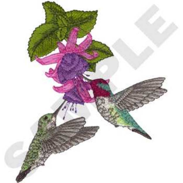 Picture of Annas Hummingbirds Machine Embroidery Design