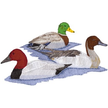Three Ducks Machine Embroidery Design