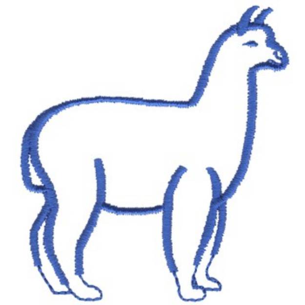Picture of Alpaca Outline Machine Embroidery Design