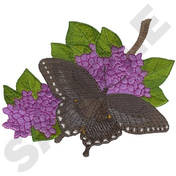 Spicebush Swallowtail Machine Embroidery Design