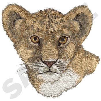 Lion Cub Machine Embroidery Design