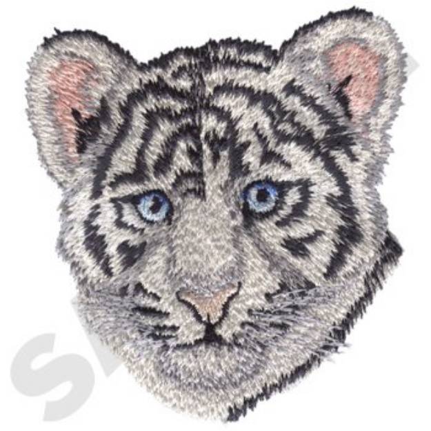 Picture of White Tiger Cub Machine Embroidery Design